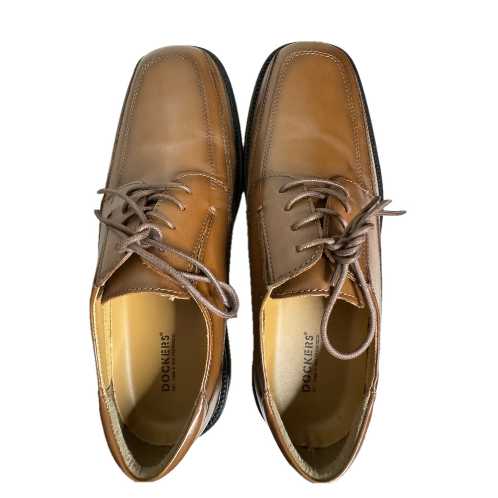 Dockers Men's Perspective Oxford Dress Shoes Tan Leather Size 9.5 M - Picture 5 of 16